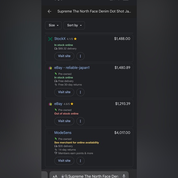 Supreme The North Face Denim Dot Shot Jacket. Worn twice. In great condition!! - Picture 15 of 16